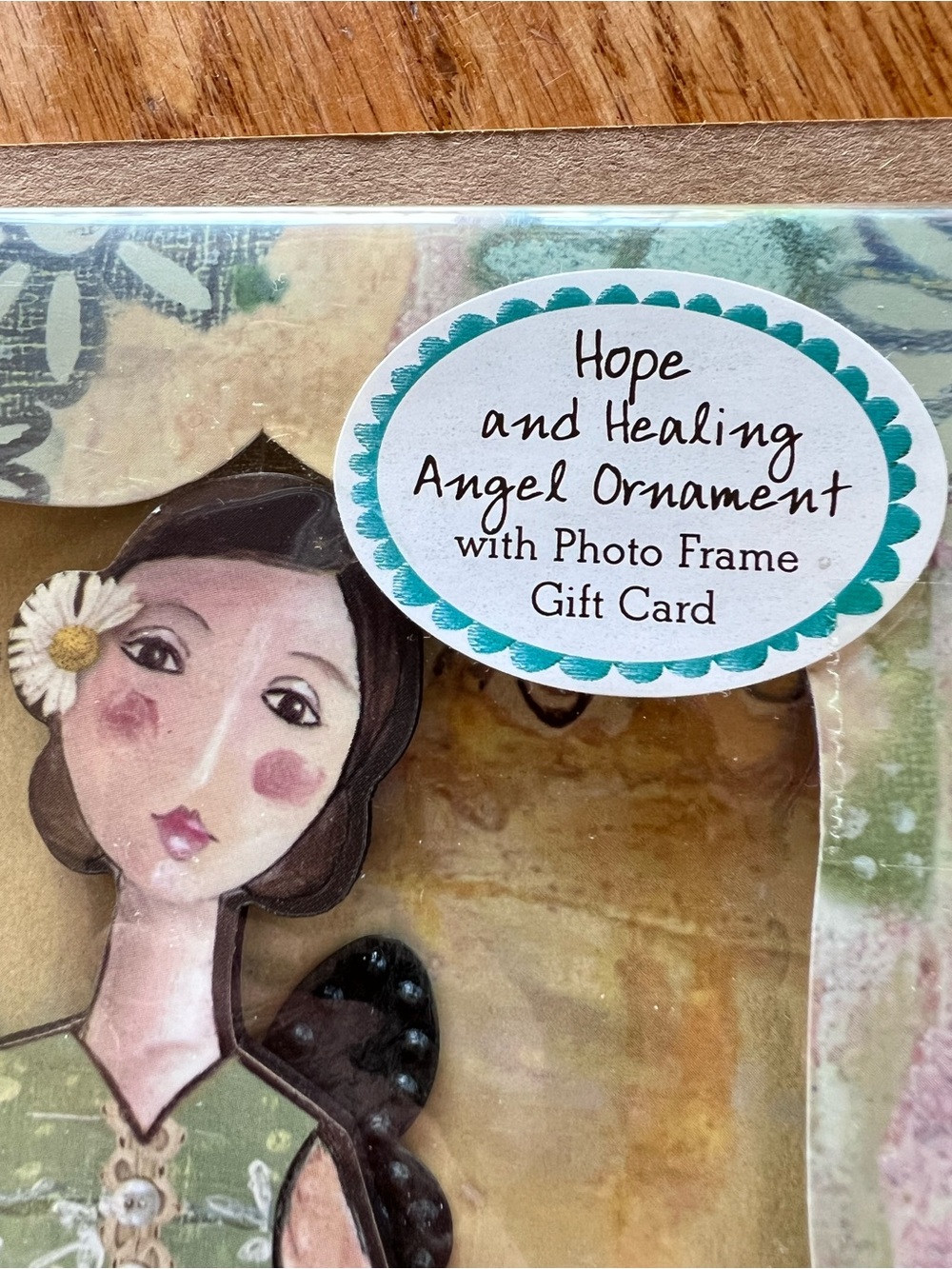 Kelly Rae Roberts Hope and Healing Angel Ornament and Photo Frame Gift Card set - Picture 4 of 7